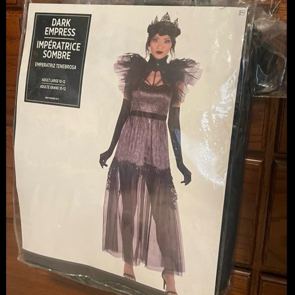 Dark Empress Queen Adult Women’s Halloween Costume Size Large NEW! 10-12